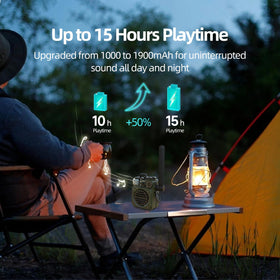 Muzen Upgraded Wild Mini 3.0 in use while hiking, portable sound companion.