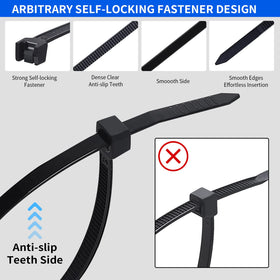 Mvyc Zip Ties in black color blend with most setups.