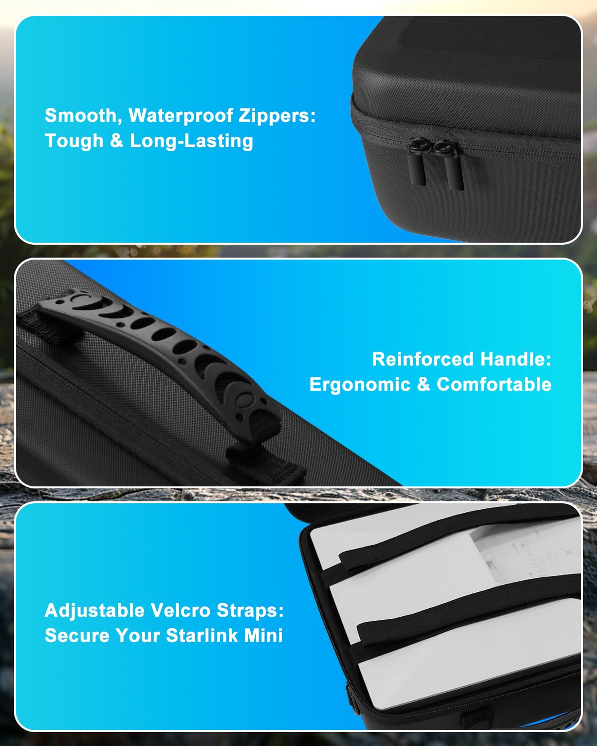 Mwin extra compartments hold power banks and car chargers neatly