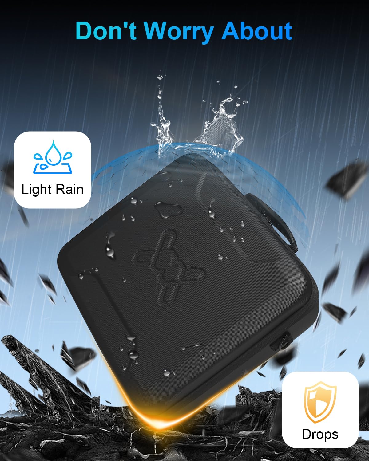 Mwin case close up of rugged zipper for reliable weather resistance