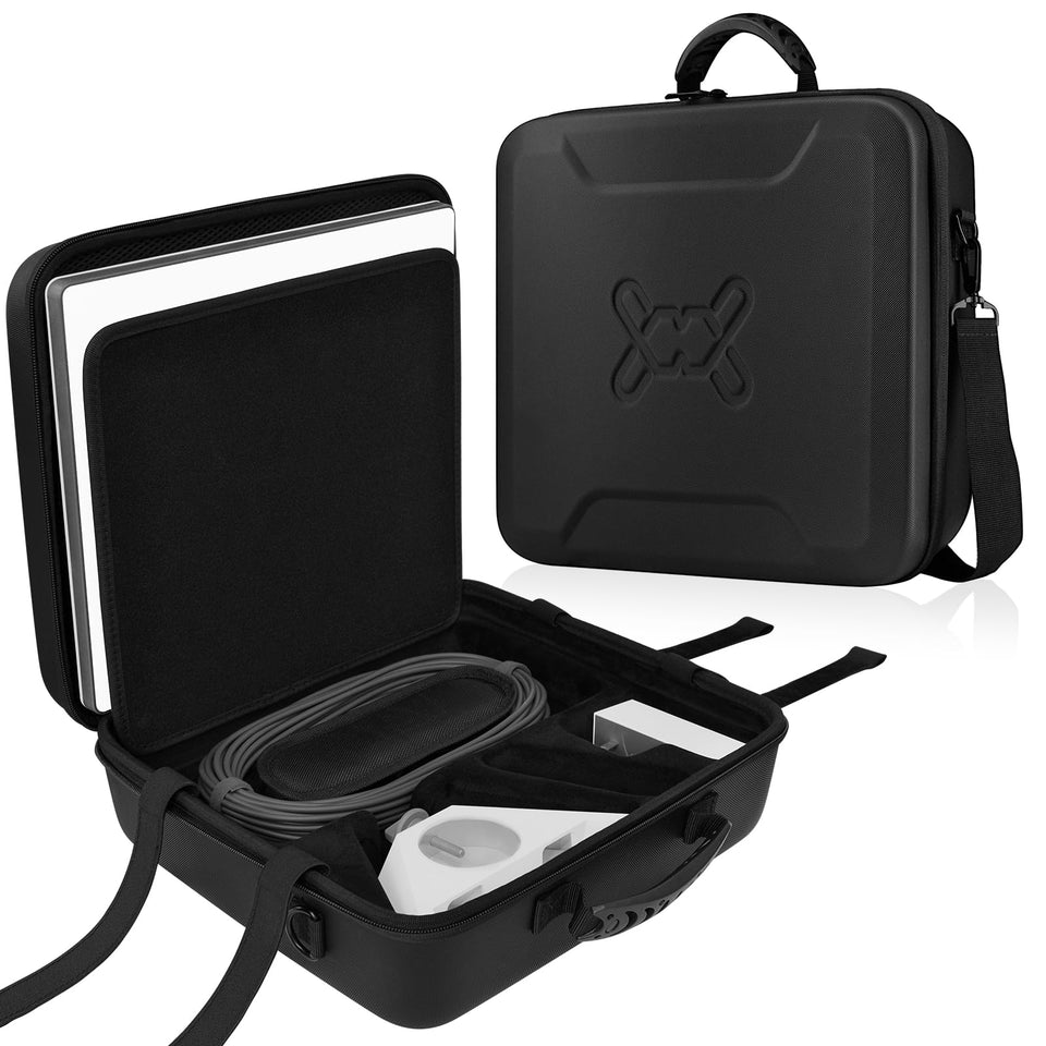 Mwin carrying case exterior for Starlink Mini shows rugged protection on the go