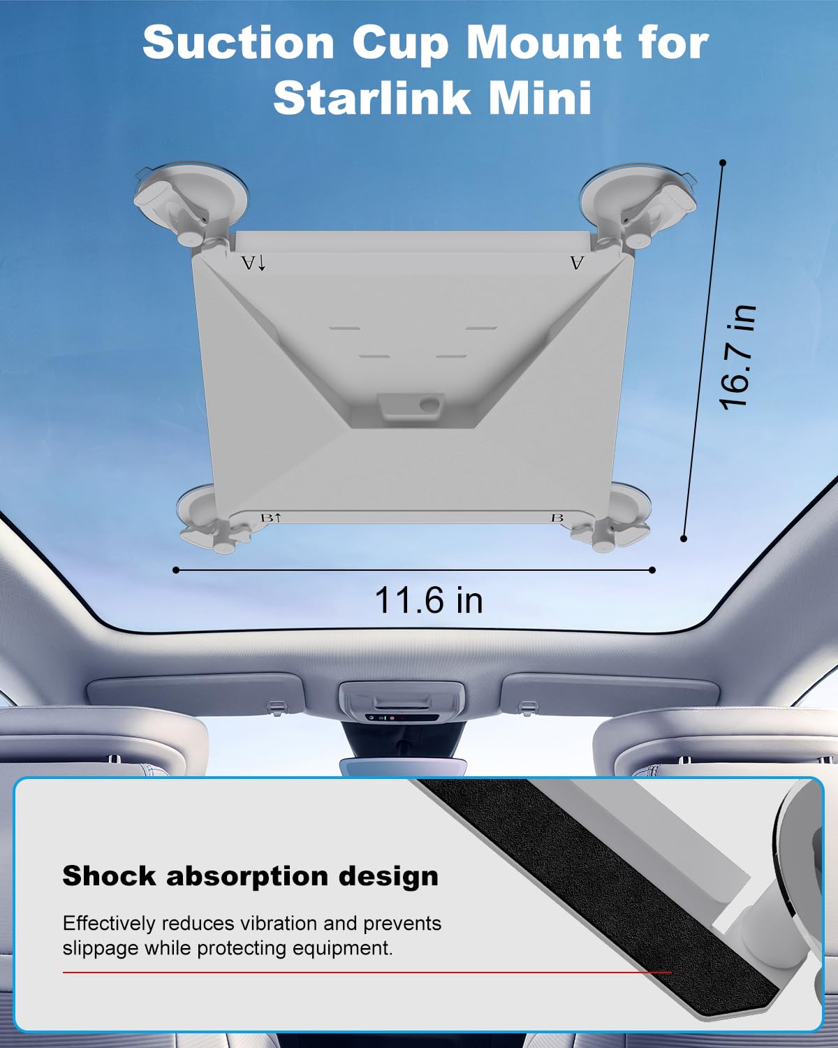 Mwin Starlink Mini installation on glass requires no tools for setup.