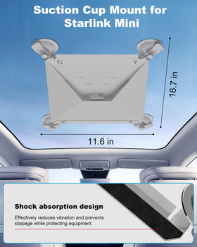 Mwin Starlink Mini installation on glass requires no tools for setup.