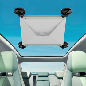 Mwin Starlink Mini mounted on car window for road trips