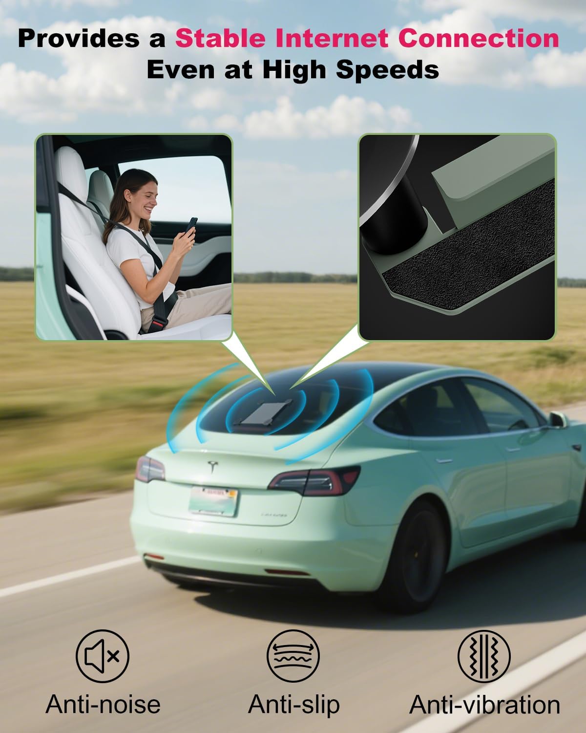 Mwin Starlink Mini on sunroof for RV travel