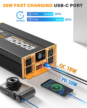 MWXNE 2000W inverter side vents provide efficient cooling