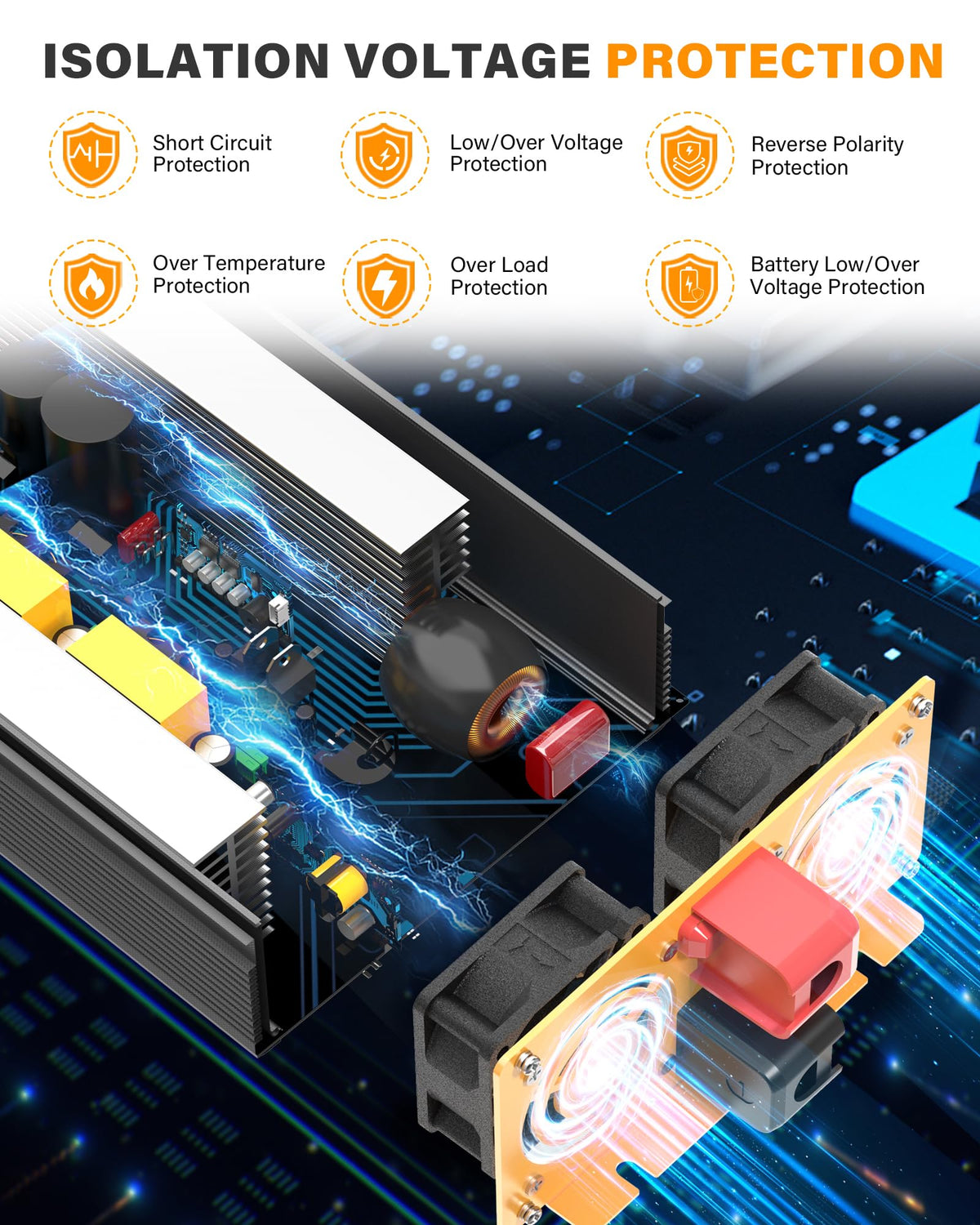 MWXNE 2000W inverter wireless remote control for convenient operation