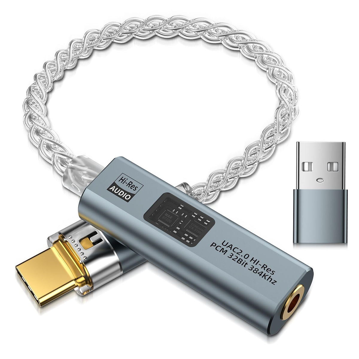 Mxcudu adapter front view showing aluminum housing and compact form factor benefit