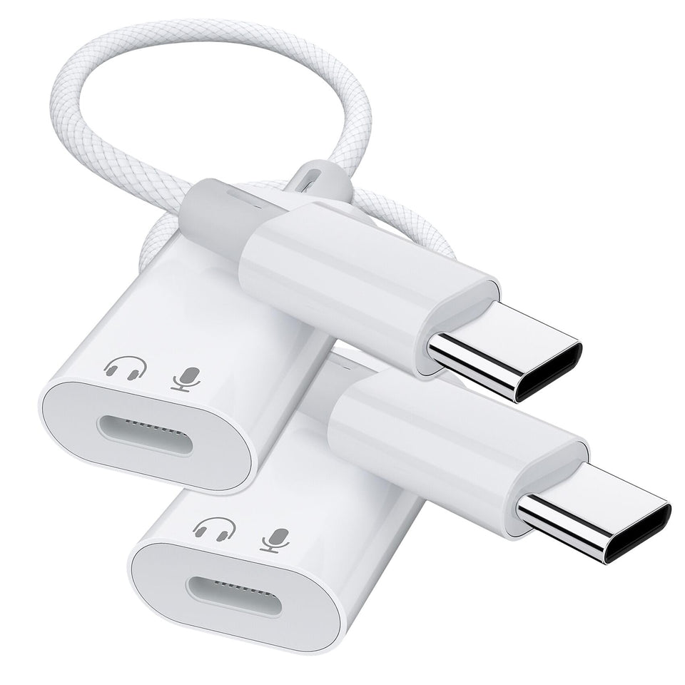 Mxcudu USB-C to Lightning adapter front view for seamless audio on iPhone and iPad