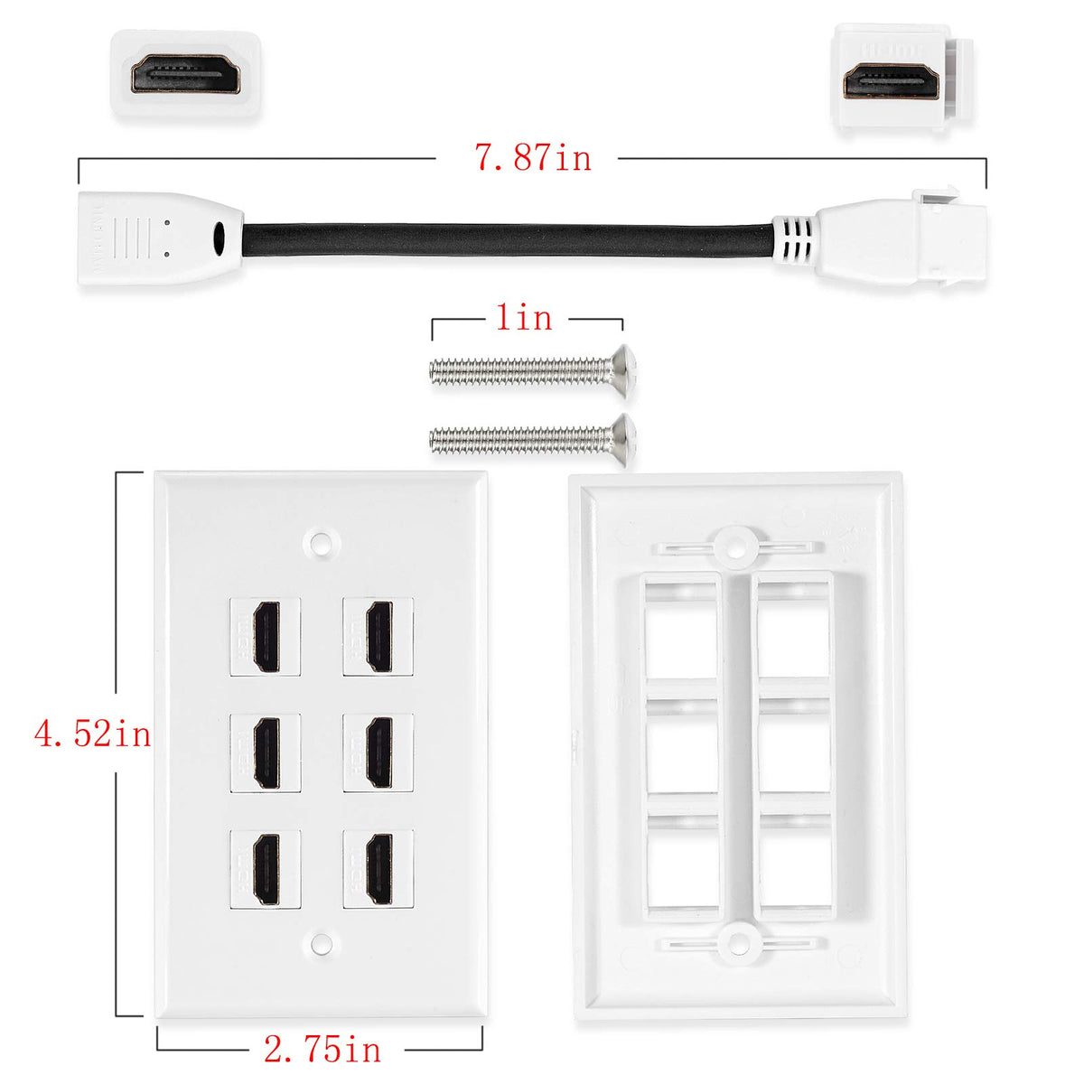 MXTECHNIC 6-inch HDMI pigtails enable quick plug-and-play connections.