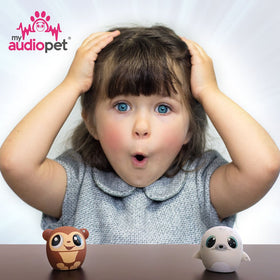 My Audio Pet mini speaker app interface highlights kid-friendly controls and quick setup.