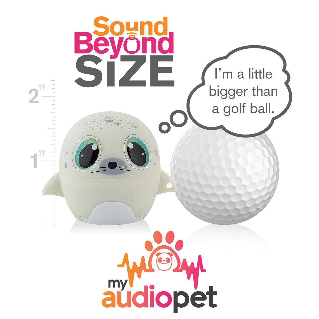 My Audio Pet mini speaker built-in mic highlights hands-free convenience during playtime.