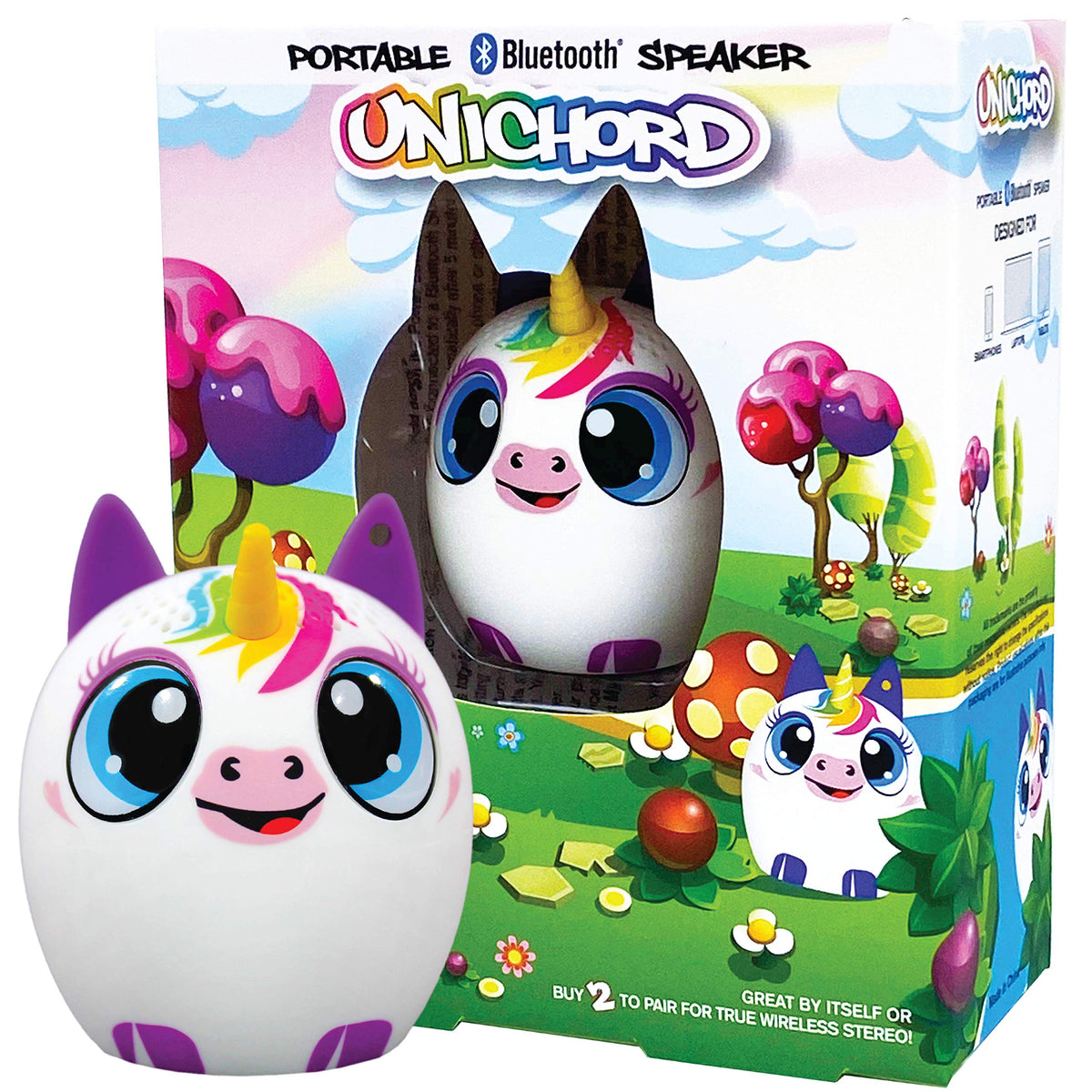 My Audio Pet mini speaker in cute design delivers lively sound for kids.