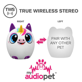 My Audio Pet mini speaker features a selfie remote for fun photo moments.