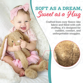 My Baby's Heartbeat Bear elephant held in hands showing portability and sharing benefit