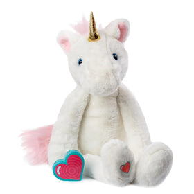 My Baby's Heartbeat Bear unicorn front view showing cuddly design and keepsake appeal