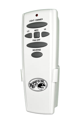 Hampton Bay UC7078T remote back view showing authentic logo and stamping