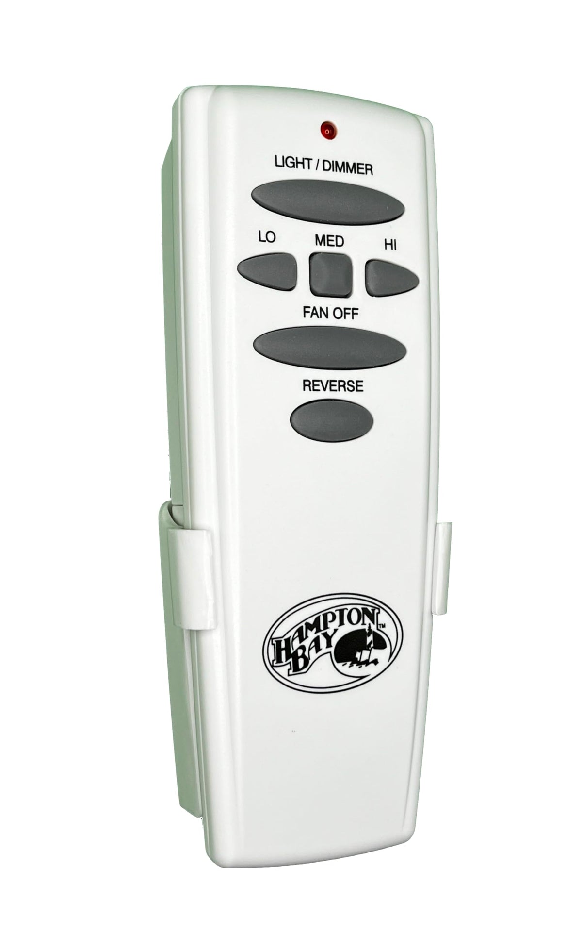 Hampton Bay UC7078T remote side view highlighting compact design