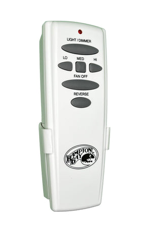 Hampton Bay UC7078T remote side view highlighting compact design