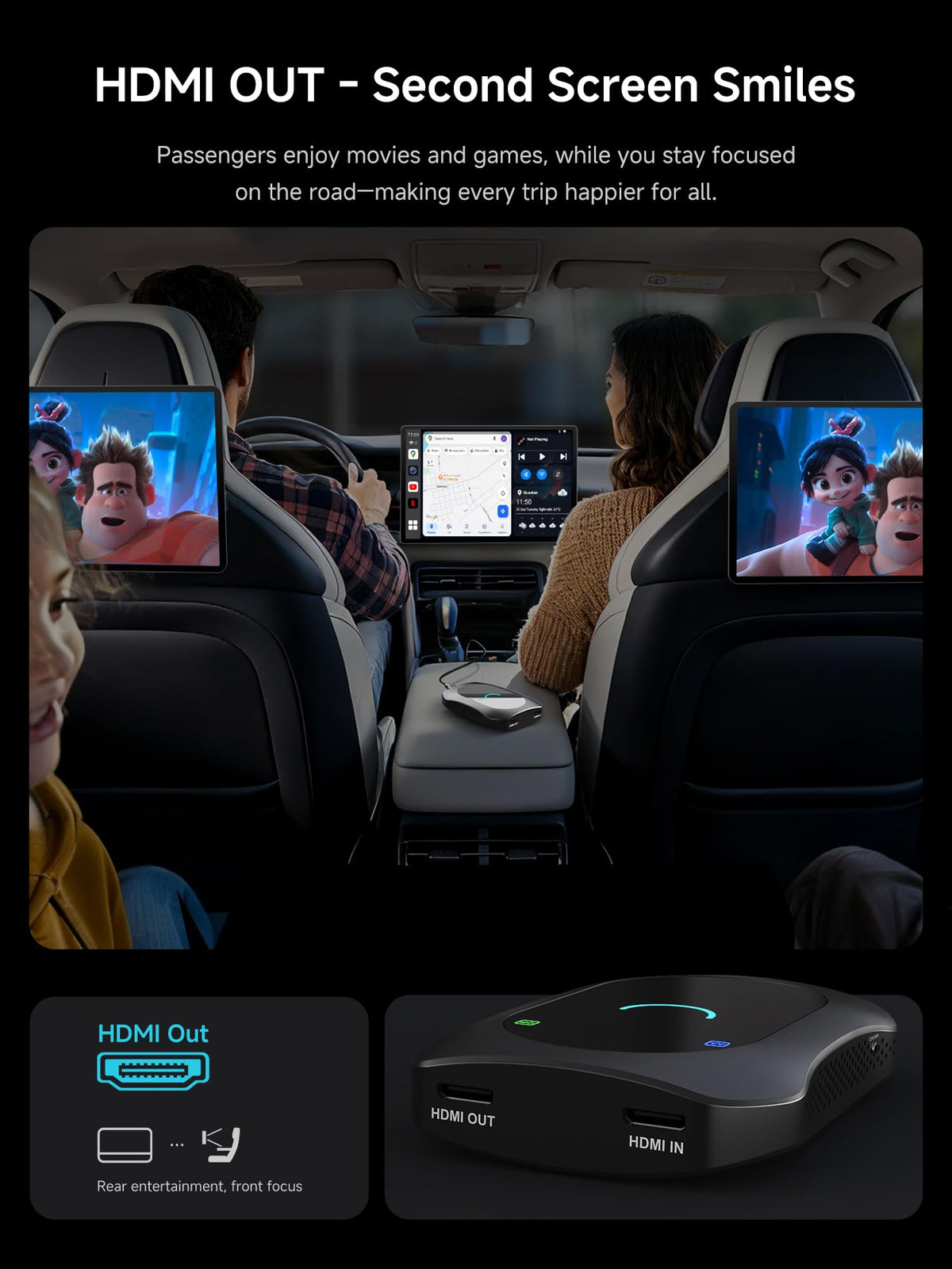 MYATOTO Magic AI Box provides 4G LTE hotspot for passenger devices.