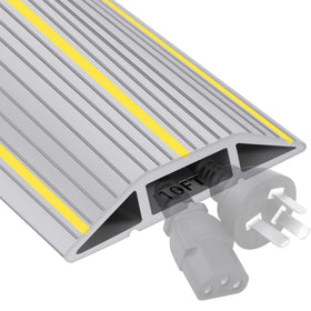 MYFAMIREA 10Ft Cord Cover three-channel layout shows safe cable organization.