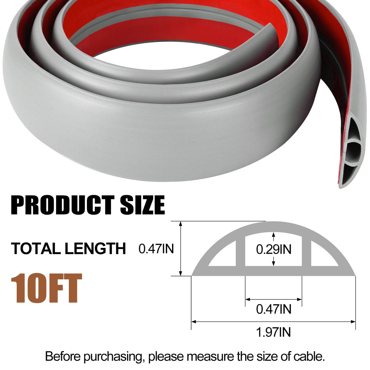 MYFAMIREA cable hider floor protector hides wires and reduces tripping in busy spaces.