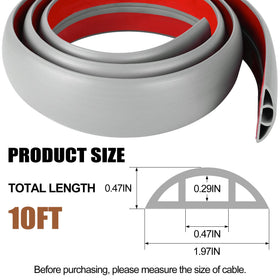 MYFAMIREA cable hider floor protector hides wires and reduces tripping in busy spaces.