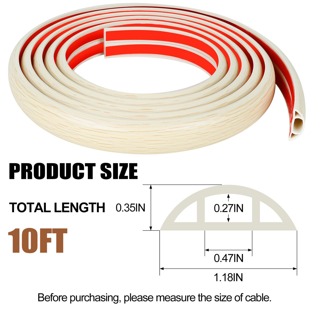 MYFAMIREA cable protector on the floor preventing trips and protecting cables