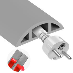 MYFAMIREA floor cord cover with adhesive strip for organized cables and safer floors.
