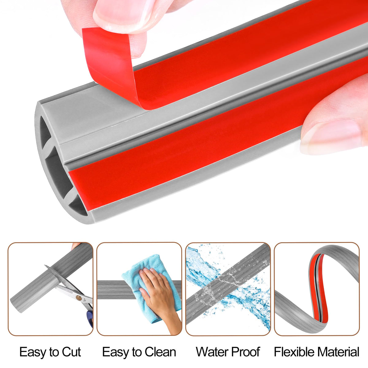 MYFAMIREA cord protector prevents crushing and keeps cables organized