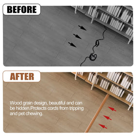 MYFAMIREA indoor outdoor cord protector adapts to various surfaces.
