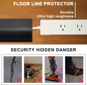 MYFAMIREA trip-free floor cover conceals cables safely for a clean space.