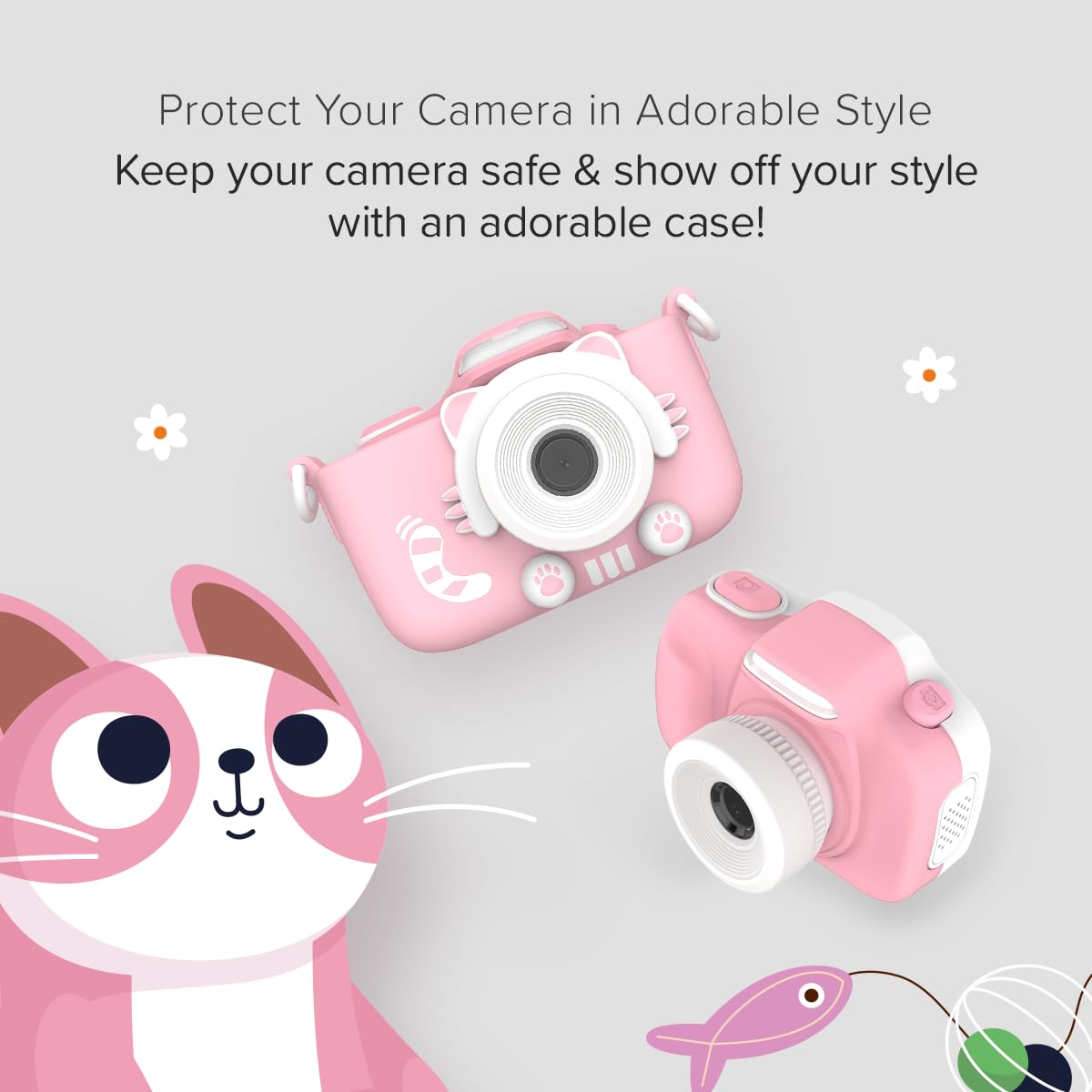 myFirst Camera 3 selfie lens enables quick self-portraits with friends.