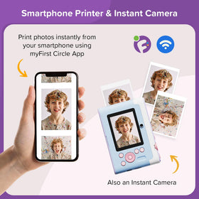myFirst Insta Lux scrapbook layout uses vivid prints from the refill film.