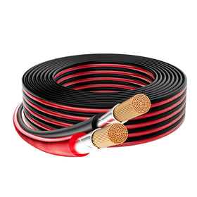 Mygatti front view of 20FT speaker wire packaging showing cable benefit