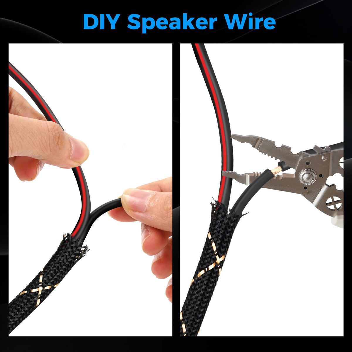 Mygatti cable length with connector ends showing scale and easy hookup benefit