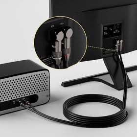 Mygatti 2RCA to 2RCA cable uses OFC conductor for signal clarity.
