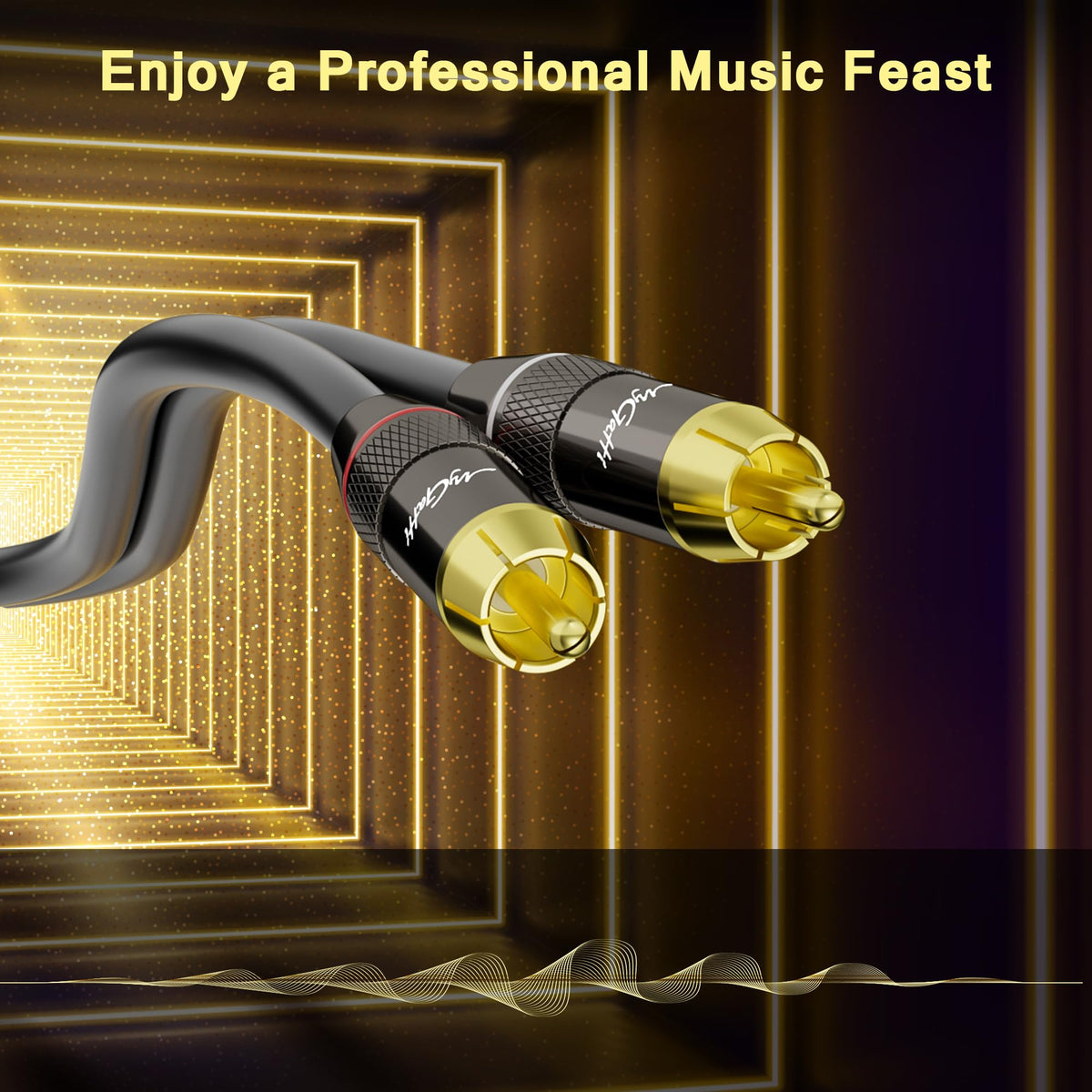 Mygatti RCA cable features zinc alloy shells for durable performance.