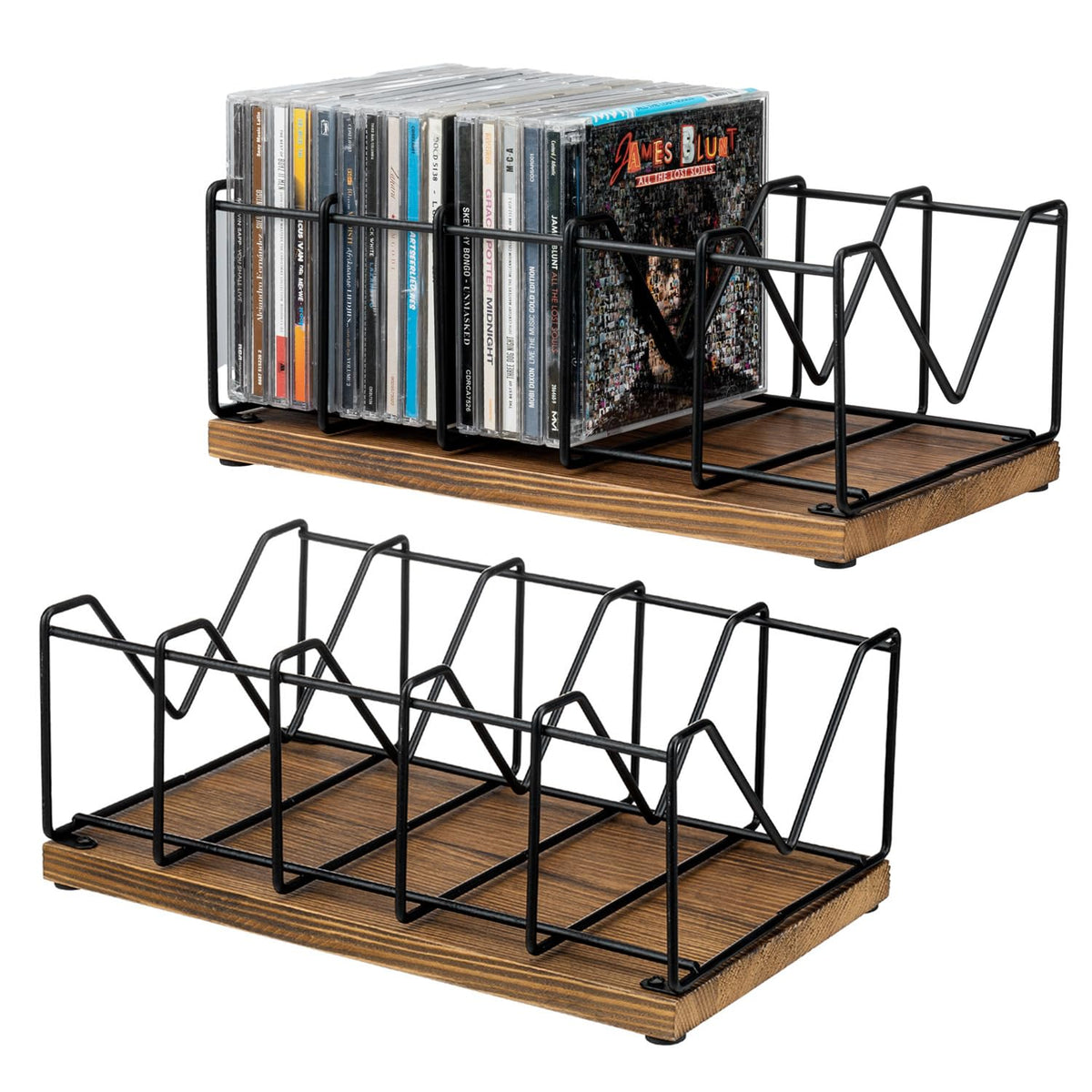 MyGift front view of two CD racks showing capacity and compact benefit