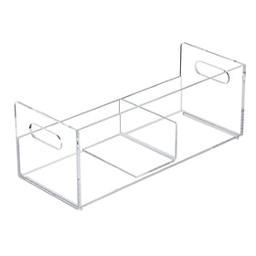 MyGift display-ready storage crate keeps CD cases within reach.