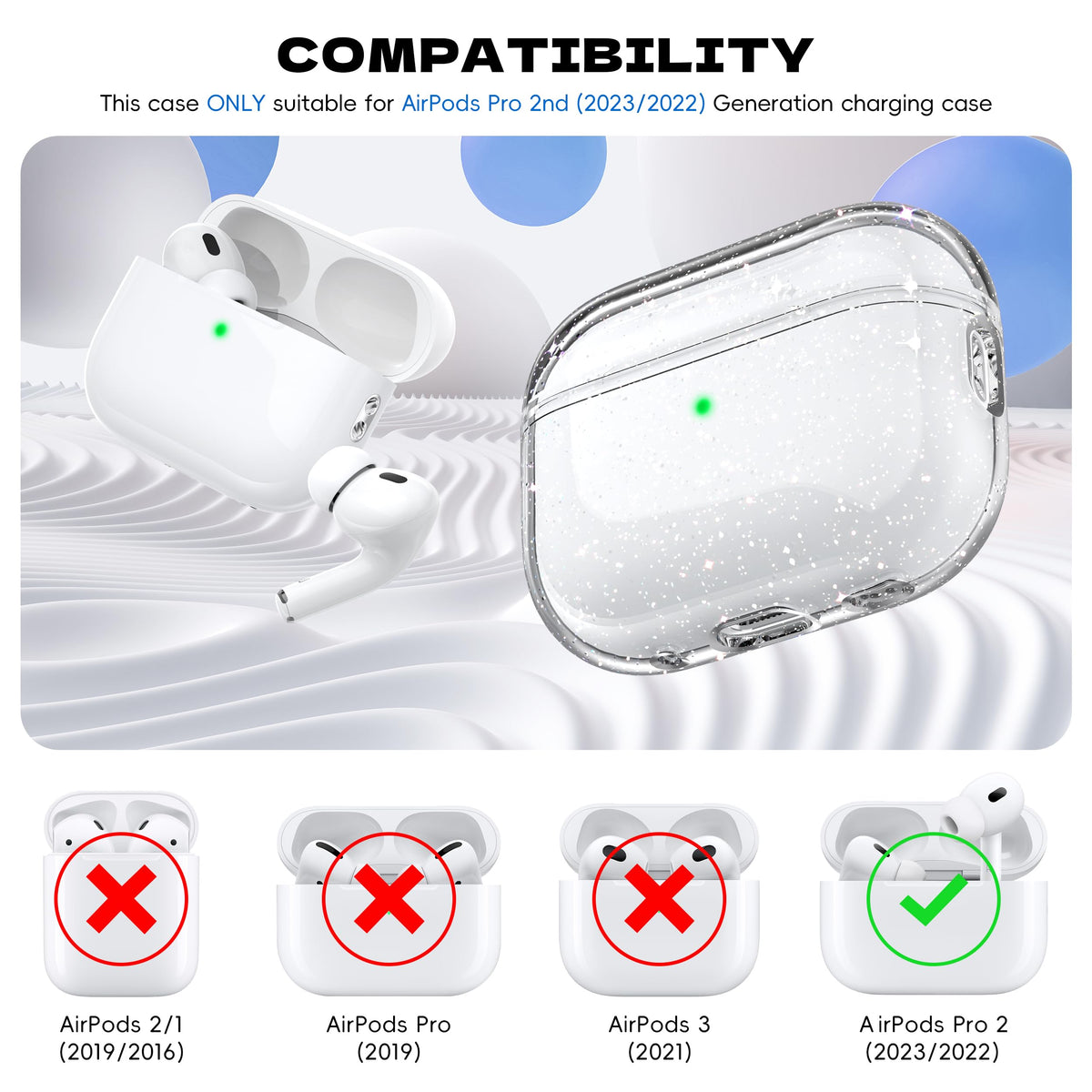 MHYALUDO AirPods Pro case cleaning kit and lanyard for on-the-go care.