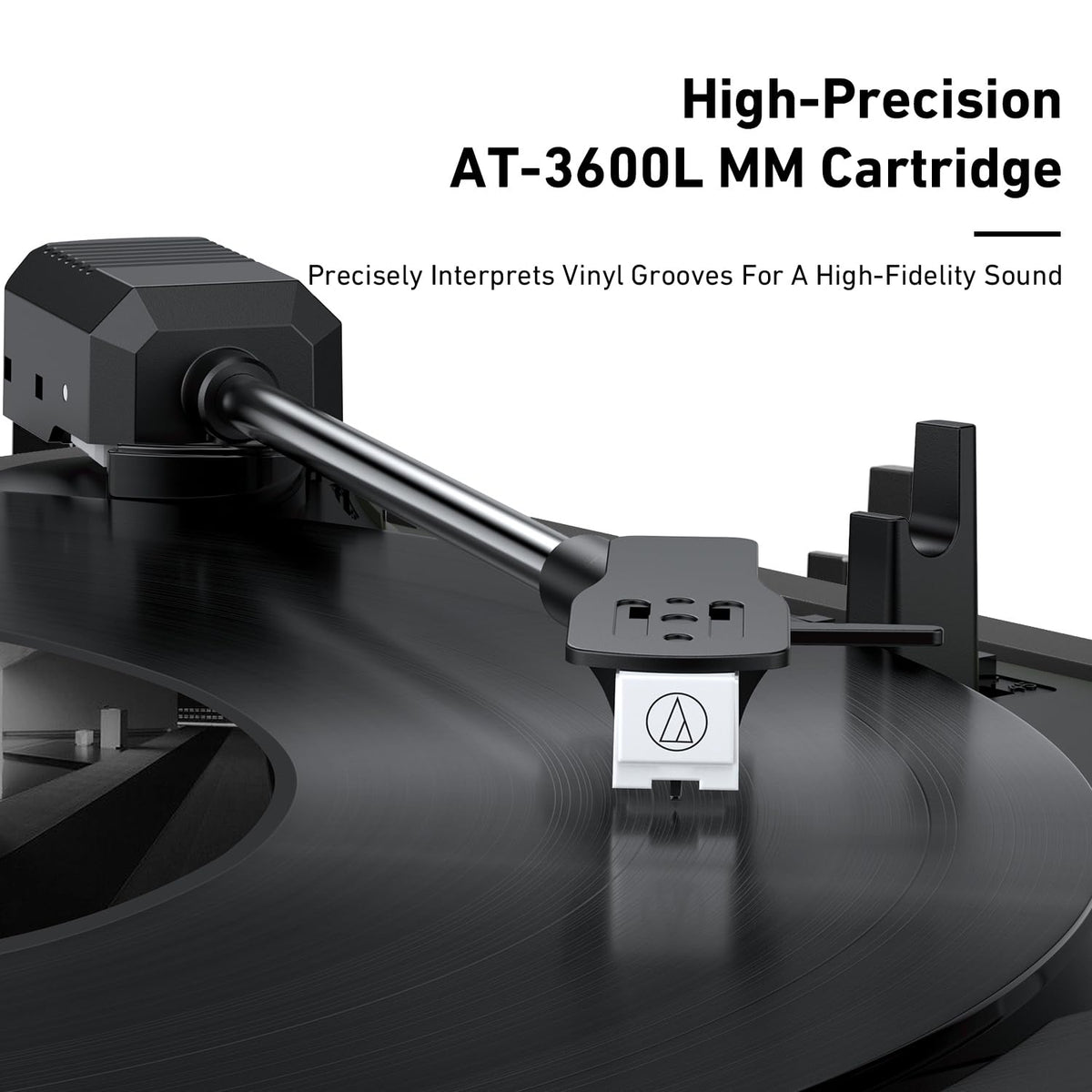 MYKESONIC belt-drive system delivers smooth playback with minimal vibrations.