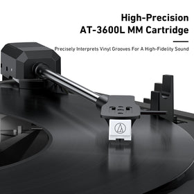 MYKESONIC belt-drive system delivers smooth playback with minimal vibrations.