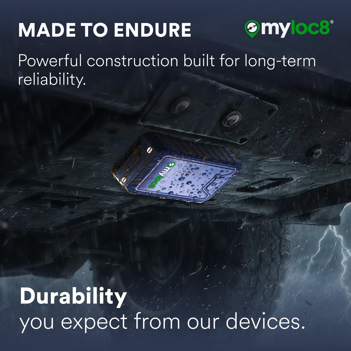 MYLOC8 Ultra GPS Tracker with a strong magnet for secure, discreet mounting.