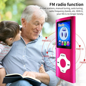 MYMAHDI MP3 Player pink travel-ready companion with expandable storage