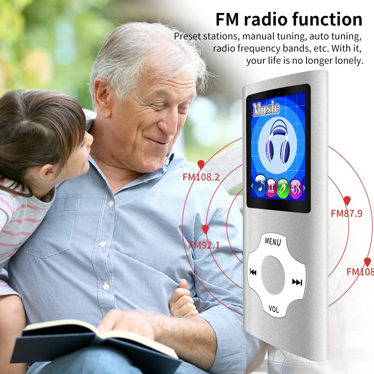 MYMAHDI MP3MP4 portable player multi-function supports music, photos, E-books.