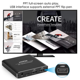 MYPIN 4K media player dual USB ports for easy drive connections