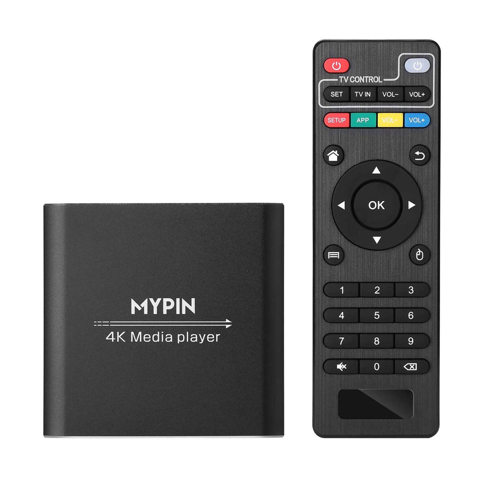 MYPIN 4K media player remote control enhances navigation during viewing