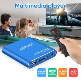 MYPIN Blue Mini rear ports with HDMI and AV connectors for compatibility