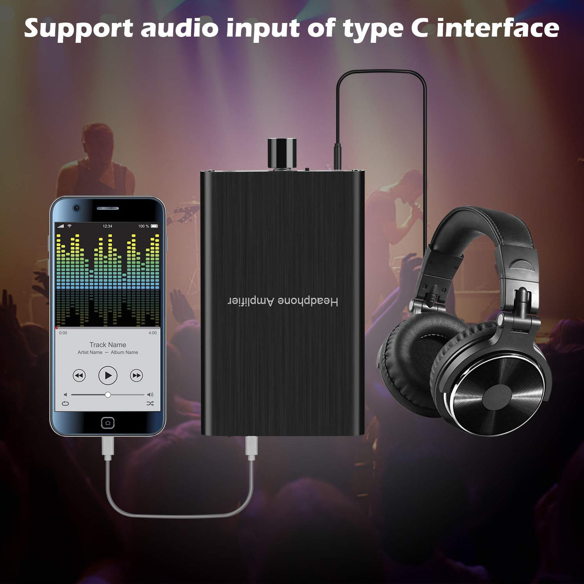 MYPIN hooked to a console controller, improving game audio clarity and power
